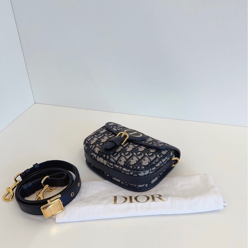 99新Dior 迪奧 老花Bobby 小豬馬鞍包 小號-5