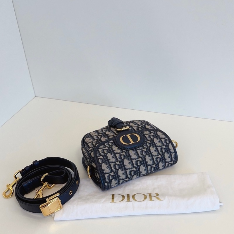 99新Dior 迪奧 老花Bobby 小豬馬鞍包 小號-6