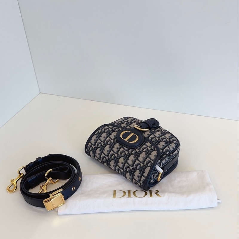 99新Dior 迪奧 老花Bobby 小豬馬鞍包 小號-7