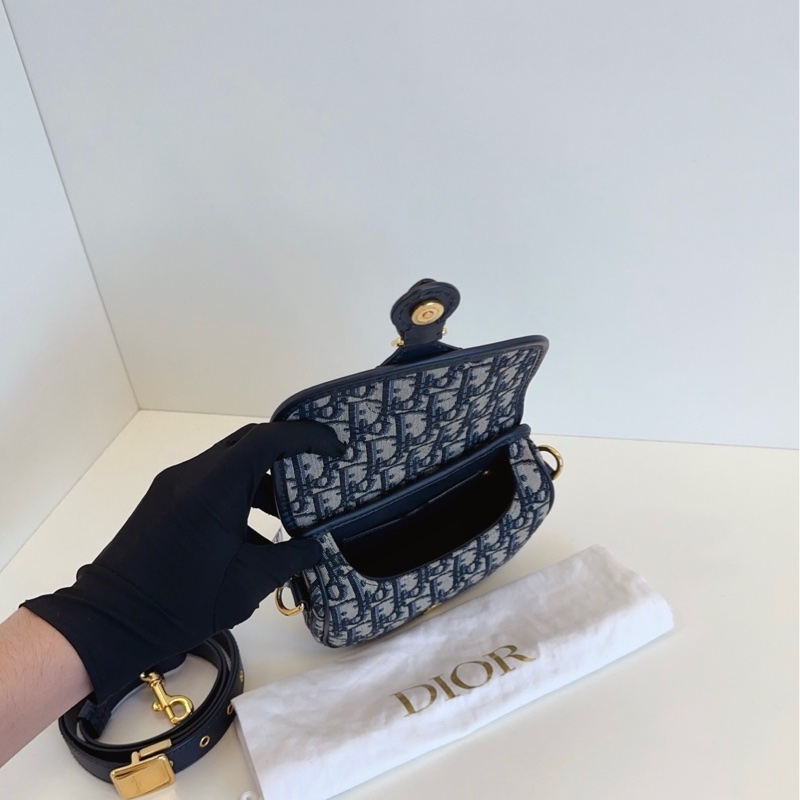 99新Dior 迪奧 老花Bobby 小豬馬鞍包 小號-8