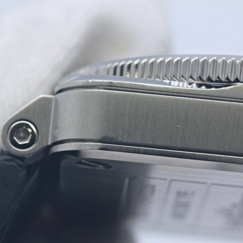 Bell & Ross BR03-93 GMT BR0393-BL-ST SCA 男士腕錶，不鏽鋼錶殼搭配皮錶帶，40329-12