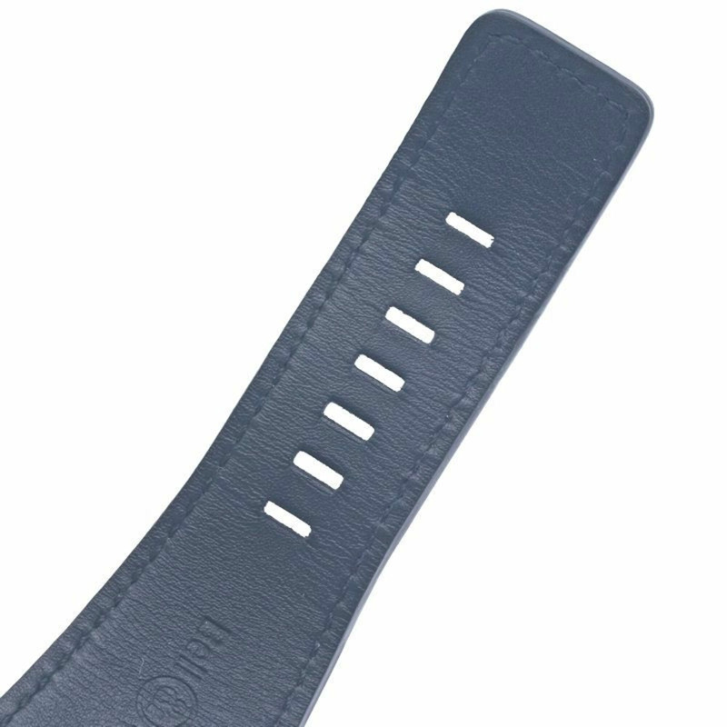 Bell & Ross BR03-93 GMT BR0393-BL-ST SCA 男士腕錶，不鏽鋼錶殼搭配皮錶帶，40329-16