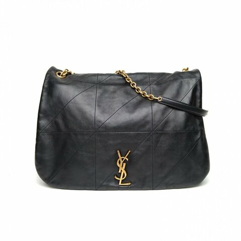 SAINT LAURENT JAMIE43Logo標識鏈條黑色羊皮金扣肩背包
