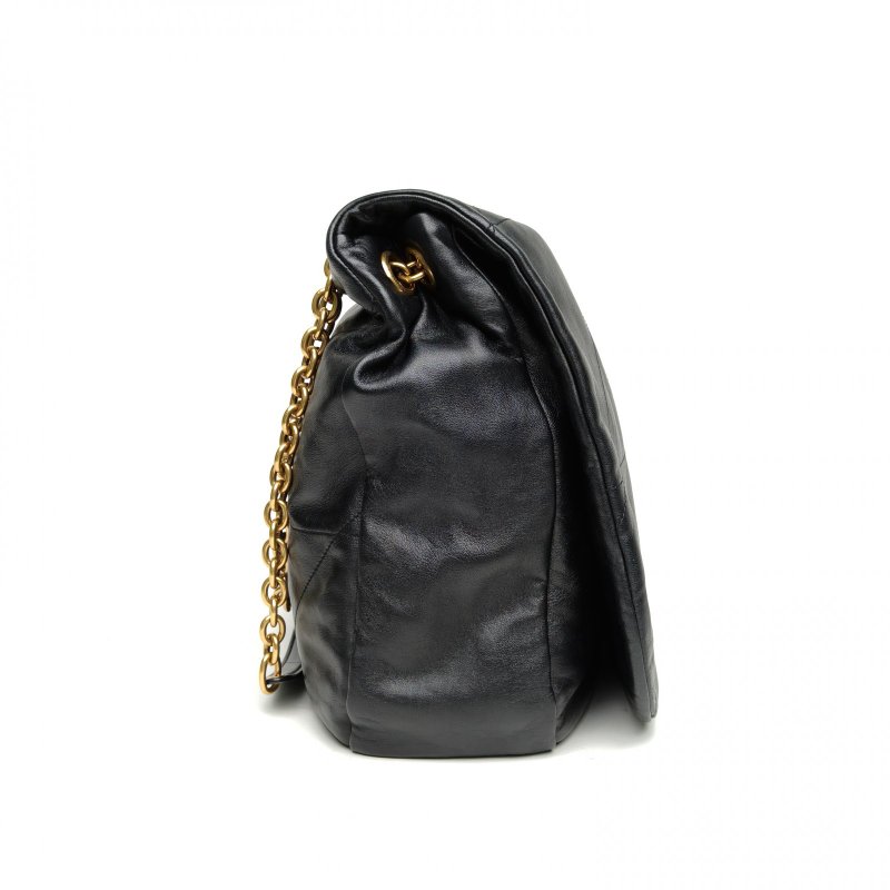 SAINT LAURENT JAMIE43Logo標識鏈條黑色羊皮金扣肩背包-3