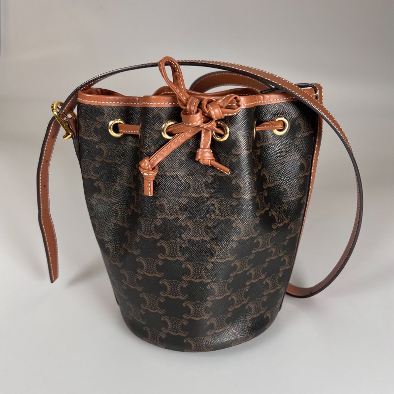 CELINE 老花抽繩水桶包-1