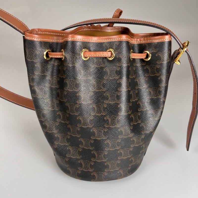 CELINE 老花抽繩水桶包-1