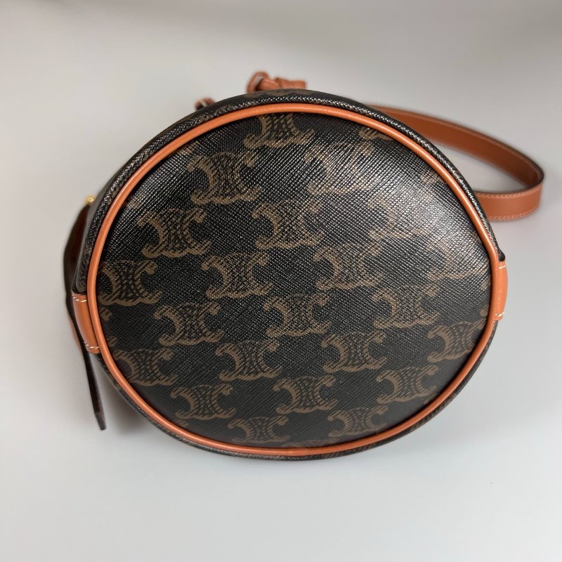 CELINE 老花抽繩水桶包-4