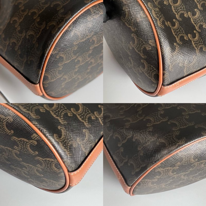 CELINE 老花抽繩水桶包-7