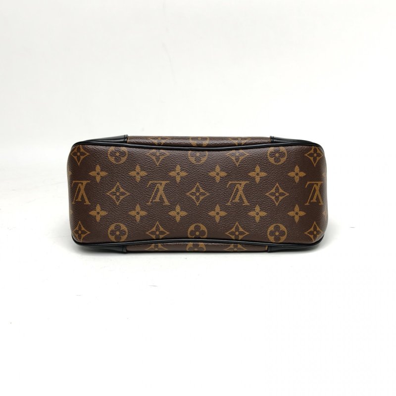 LOUIS VUITTON BOULOGNE牛角包黑色PVC晶片老花肩背包-4