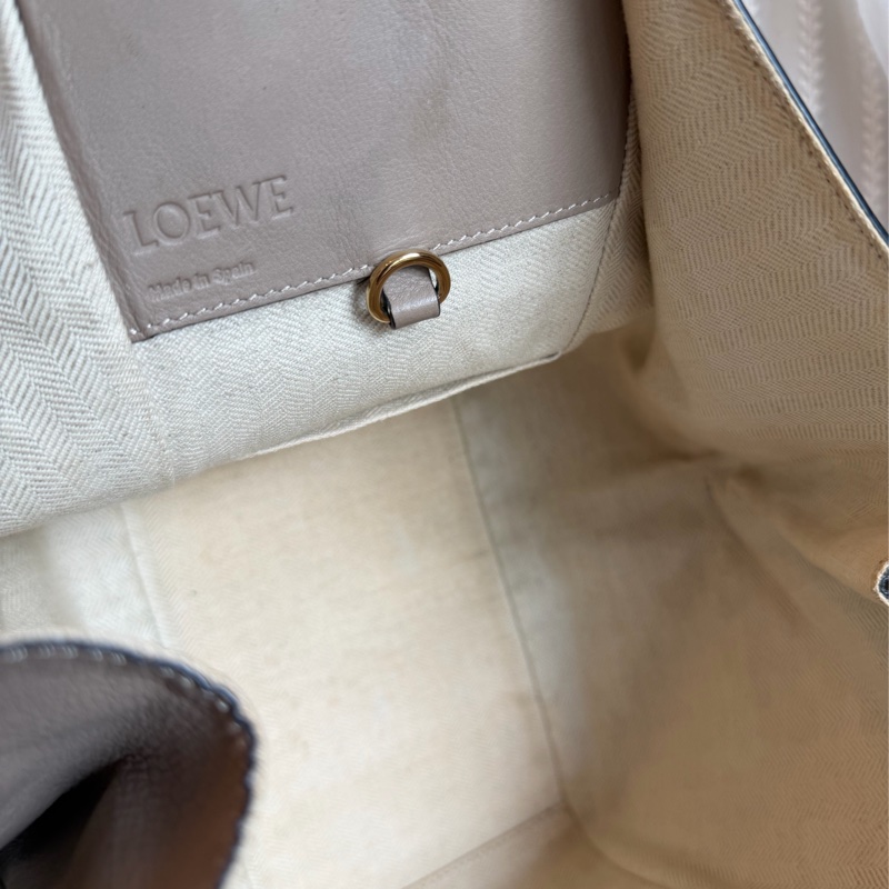 羅意威  吊床包 托特包 手提包 通勤包 腋下包 斜背包 灰色皮革 灰色皮革 大象灰 側背包 斜挎包 斜背包 褶皺鏈條包 Loewe Hammock grey leather bag / shoulder bag handbag crossbody bag-30