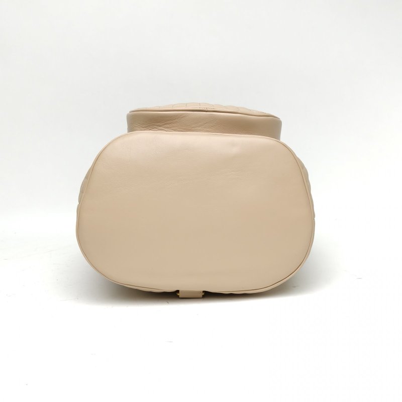 CELINE 裸色牛皮菱格水桶雙肩包肩背包-4