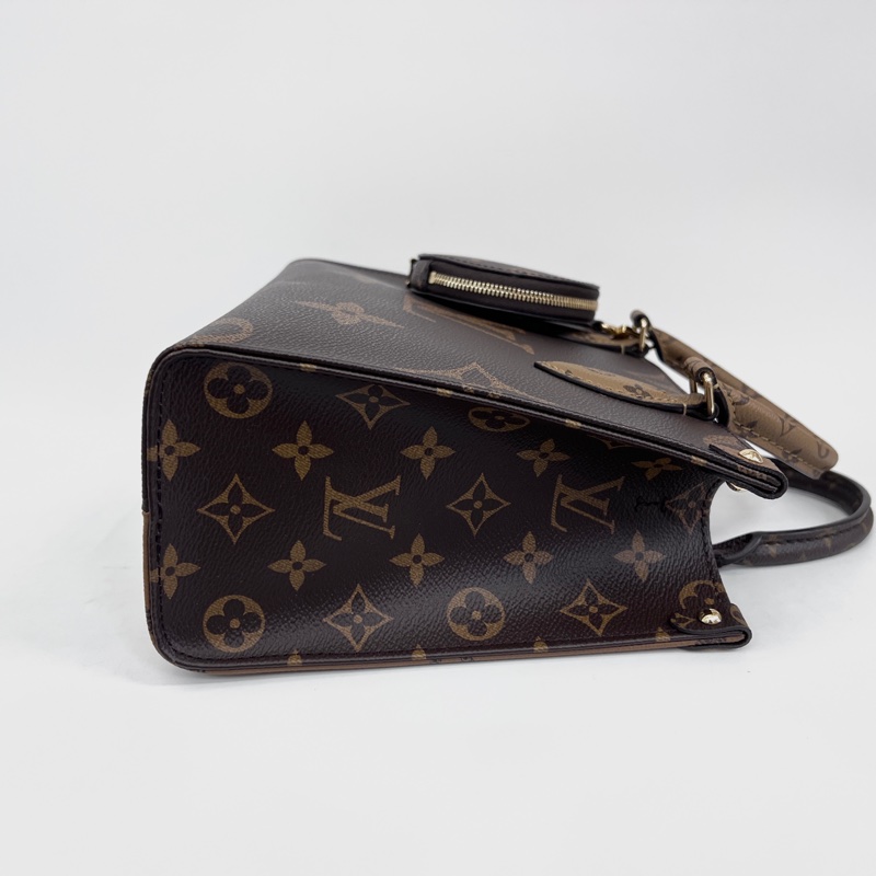 LV雙色原花金釦OnTheGo Pm 手提斜背托特包-3