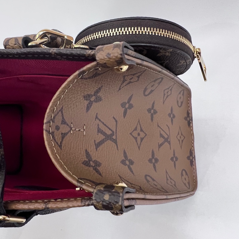 LV雙色原花金釦OnTheGo Pm 手提斜背托特包-10