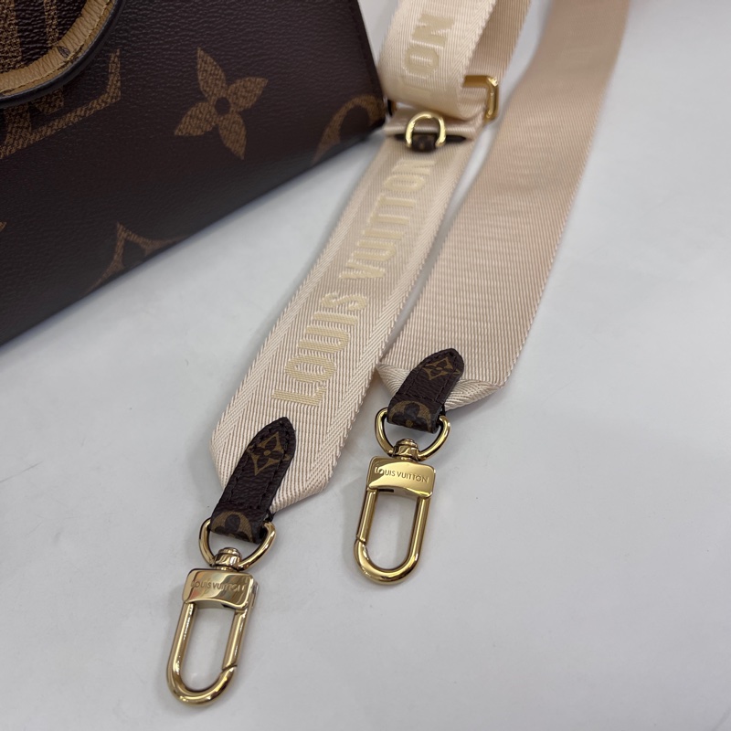 LV雙色原花金釦OnTheGo Pm 手提斜背托特包-24