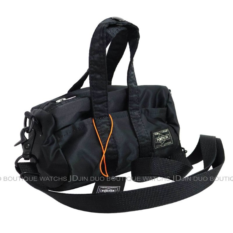 金鐸精品~2523 PORTER HOWL 2WAY BOSTON BAG MINI黑色尼龍布手提側肩背波士頓包 全新品-2
