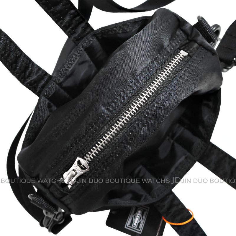 金鐸精品~2523 PORTER HOWL 2WAY BOSTON BAG MINI黑色尼龍布手提側肩背波士頓包 全新品-6