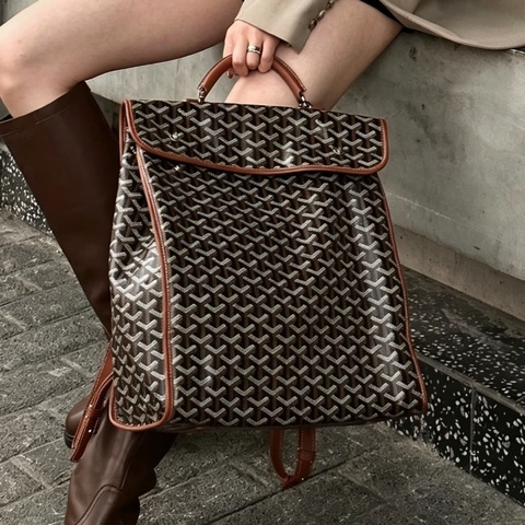 Goyard 戈雅棕色包Goyard戈雅Saint Leger折叠雙肩包🚴‍♂️全網都在找的