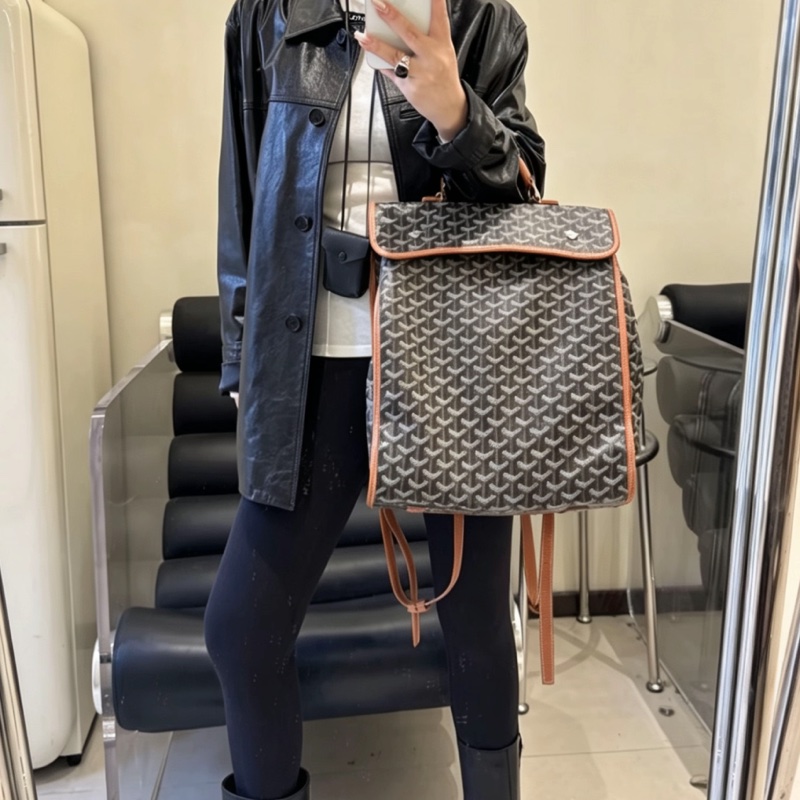 Goyard 戈雅棕色包Goyard戈雅Saint Leger折叠雙肩包🚴‍♂️全網都在找的-1