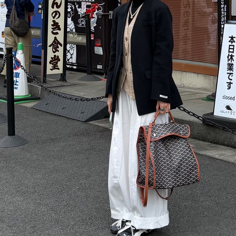 Goyard 戈雅棕色包Goyard戈雅Saint Leger折叠雙肩包🚴‍♂️全網都在找的-5