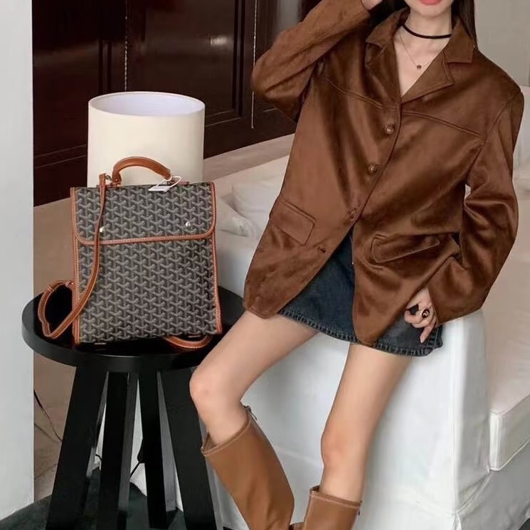 Goyard 戈雅棕色包Goyard戈雅Saint Leger折叠雙肩包🚴‍♂️全網都在找的-6