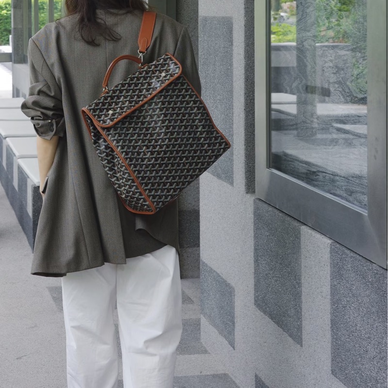 Goyard 戈雅棕色包Goyard戈雅Saint Leger折叠雙肩包🚴‍♂️全網都在找的-9