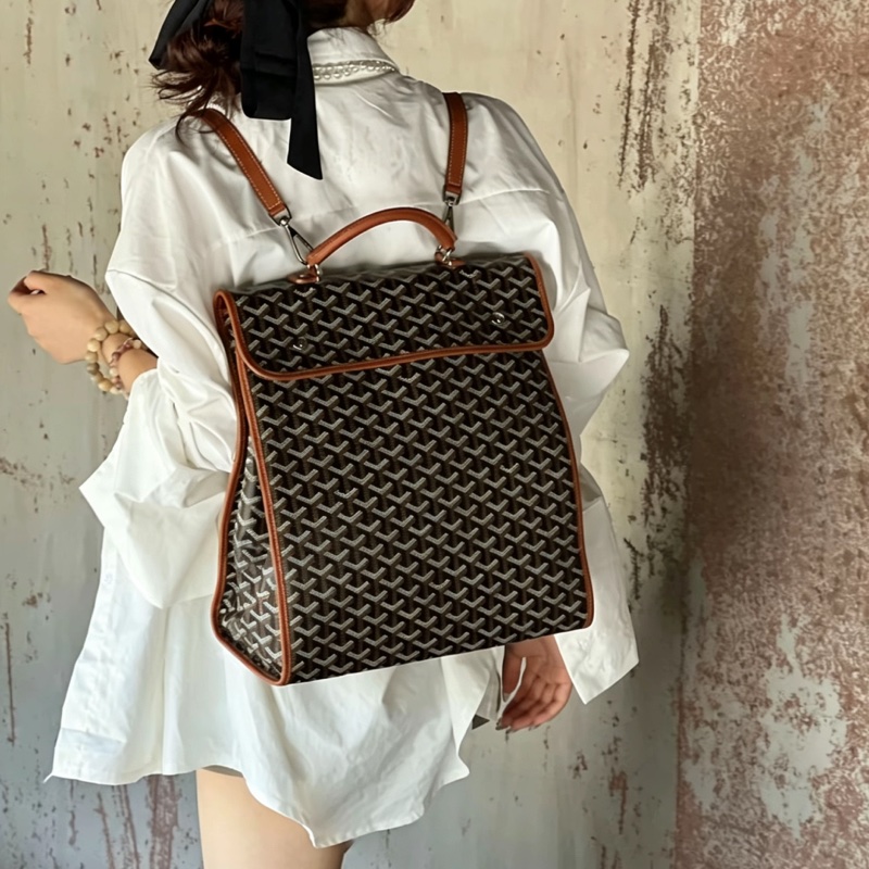 Goyard 戈雅棕色包Goyard戈雅Saint Leger折叠雙肩包🚴‍♂️全網都在找的-18