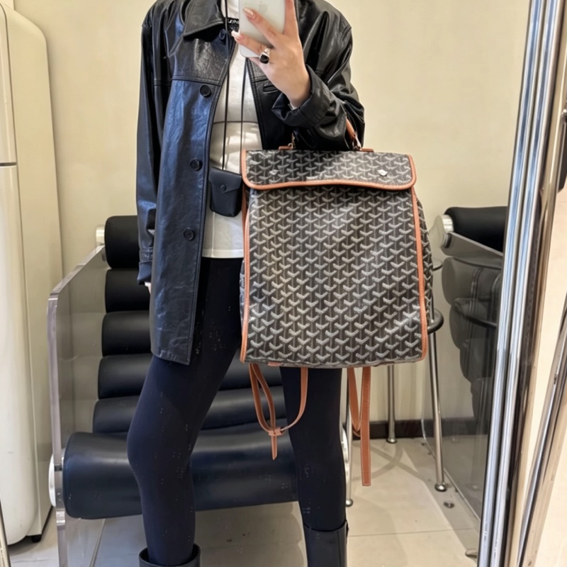 Goyard 戈雅棕色包Goyard戈雅Saint Leger折叠雙肩包🚴‍♂️全網都在找的-20