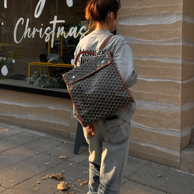 Goyard 戈雅棕色包Goyard戈雅Saint Leger折叠雙肩包🚴‍♂️全網都在找的-22