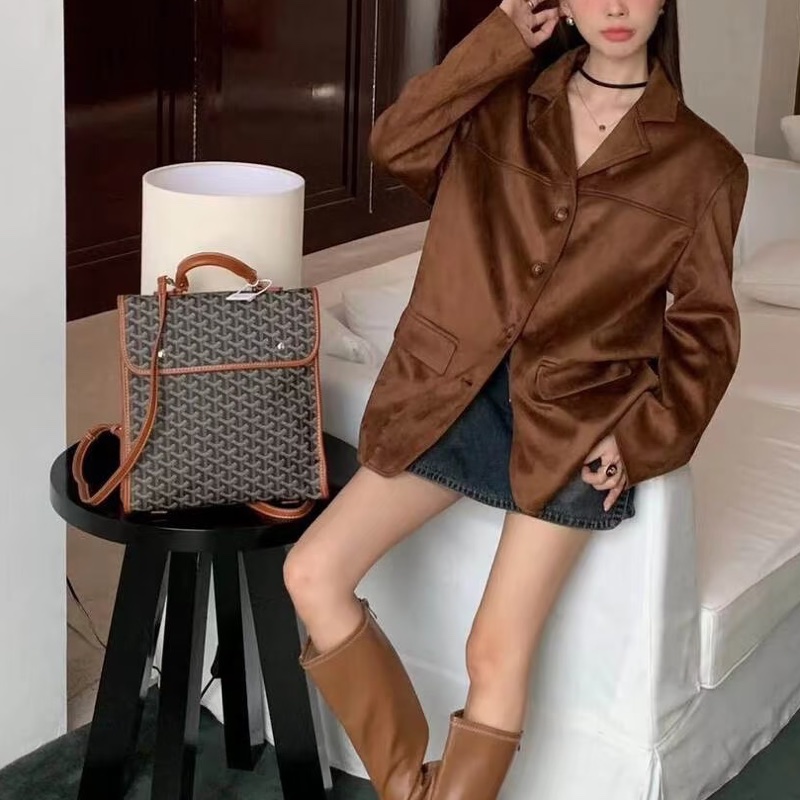 Goyard 戈雅棕色包Goyard戈雅Saint Leger折叠雙肩包🚴‍♂️全網都在找的-23