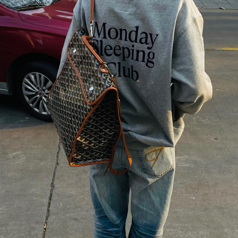 Goyard 戈雅棕色包Goyard戈雅Saint Leger折叠雙肩包🚴‍♂️全網都在找的-24