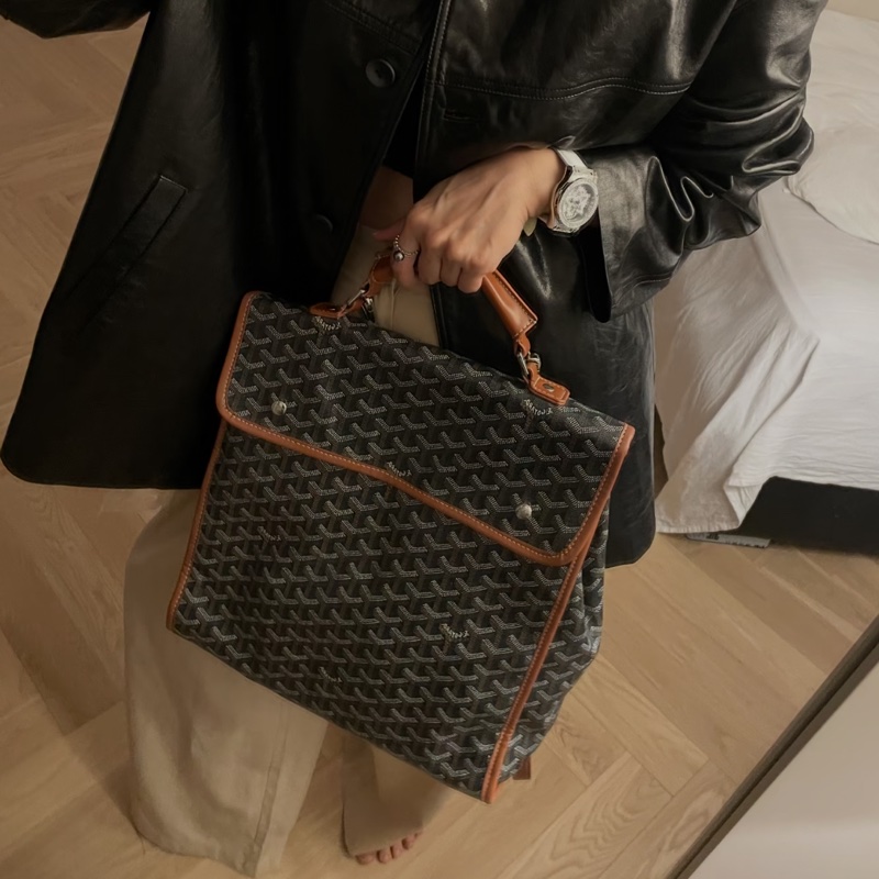 Goyard 戈雅棕色包Goyard戈雅Saint Leger折叠雙肩包🚴‍♂️全網都在找的-26