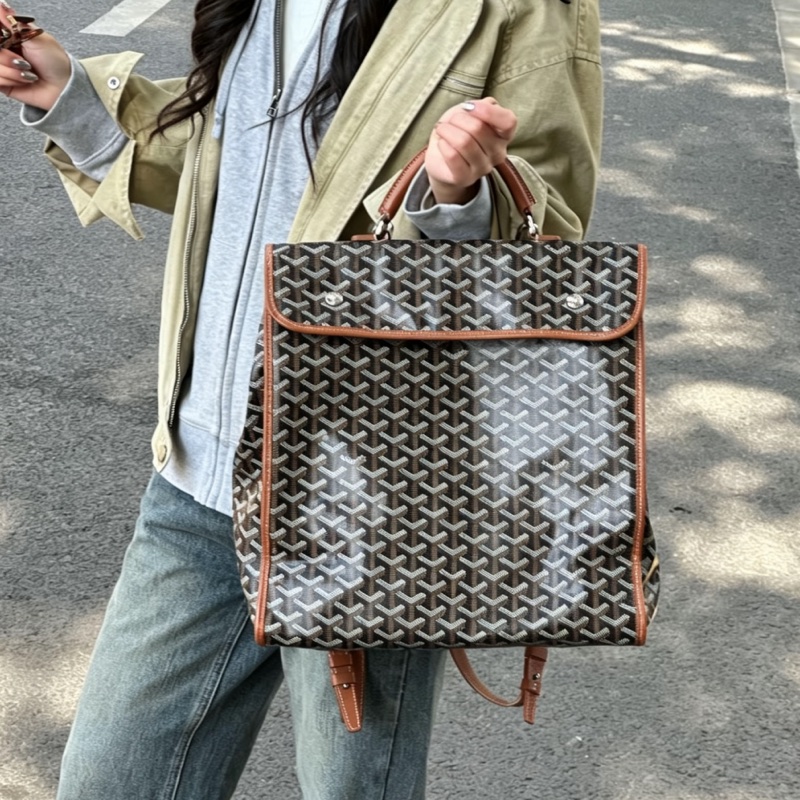 Goyard 戈雅棕色包Goyard戈雅Saint Leger折叠雙肩包🚴‍♂️全網都在找的-28