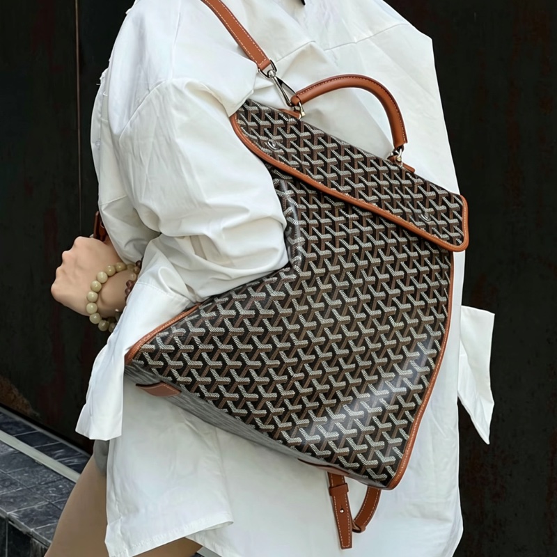 Goyard 戈雅棕色包Goyard戈雅Saint Leger折叠雙肩包🚴‍♂️全網都在找的-29