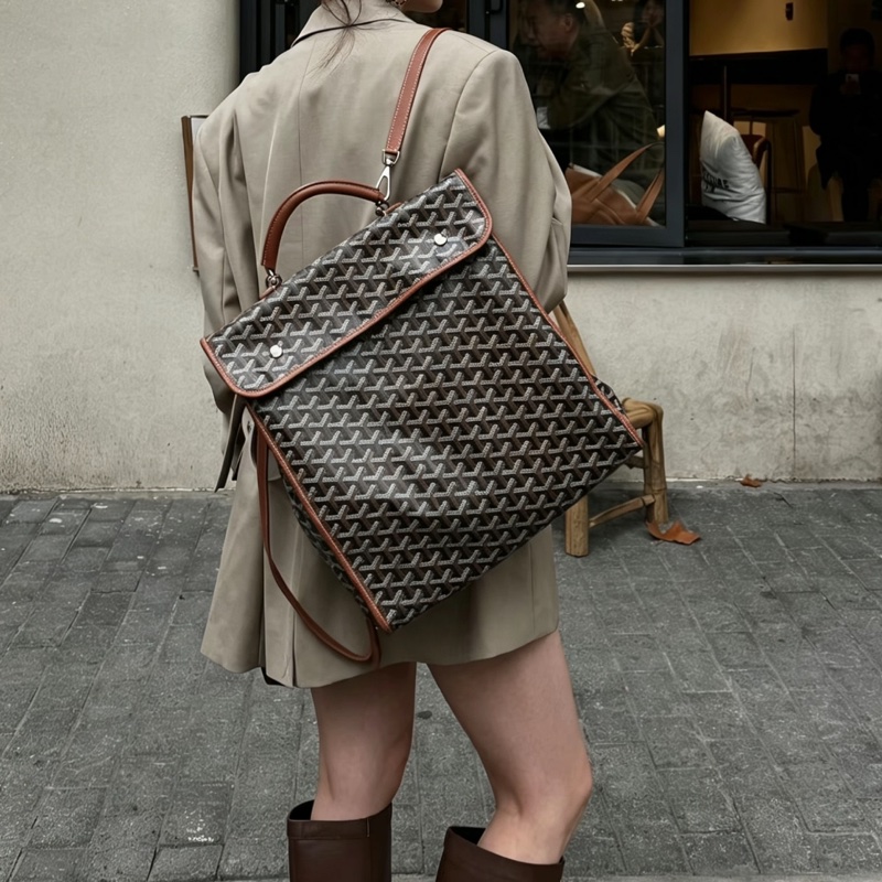 Goyard 戈雅棕色包Goyard戈雅Saint Leger折叠雙肩包🚴‍♂️全網都在找的-30