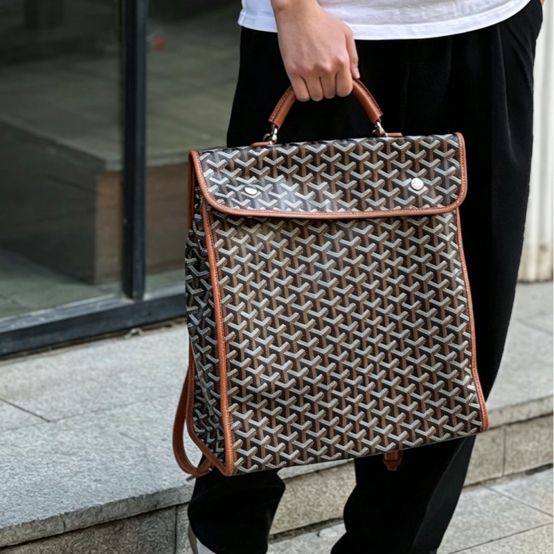 Goyard 戈雅棕色包Goyard戈雅Saint Leger折叠雙肩包🚴‍♂️全網都在找的-31
