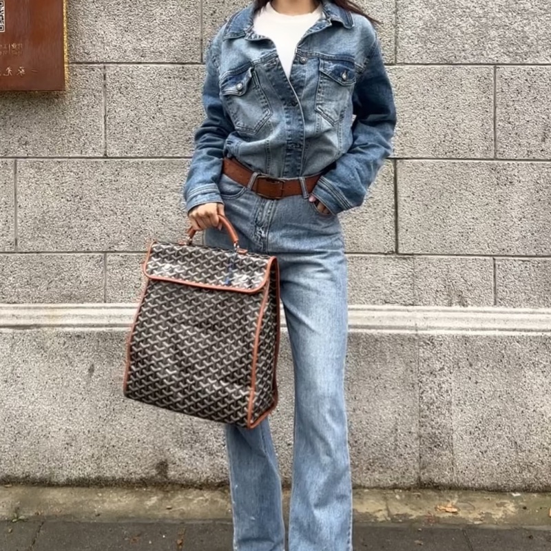 Goyard 戈雅棕色包Goyard戈雅Saint Leger折叠雙肩包🚴‍♂️全網都在找的-35