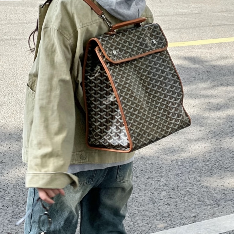 Goyard 戈雅棕色包Goyard戈雅Saint Leger折叠雙肩包🚴‍♂️全網都在找的-36