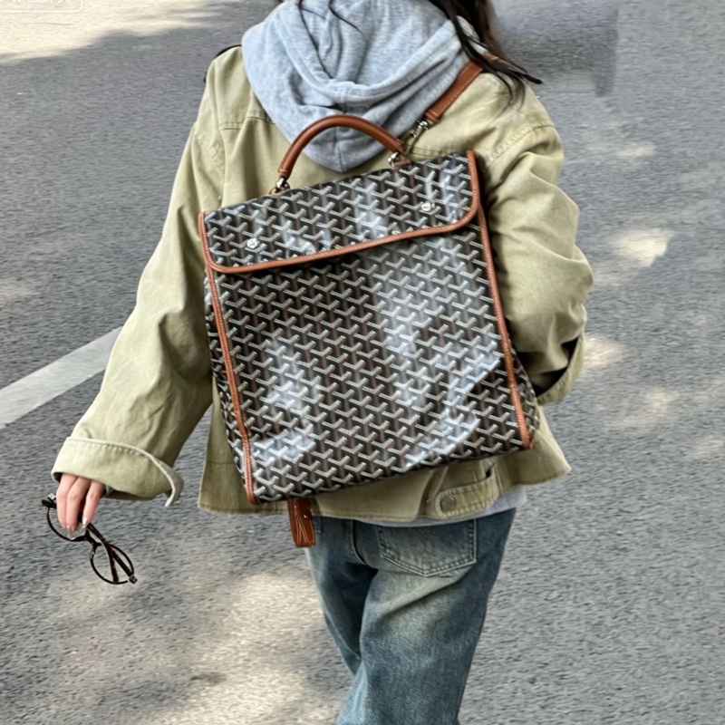 Goyard 戈雅棕色包Goyard戈雅Saint Leger折叠雙肩包🚴‍♂️全網都在找的-39