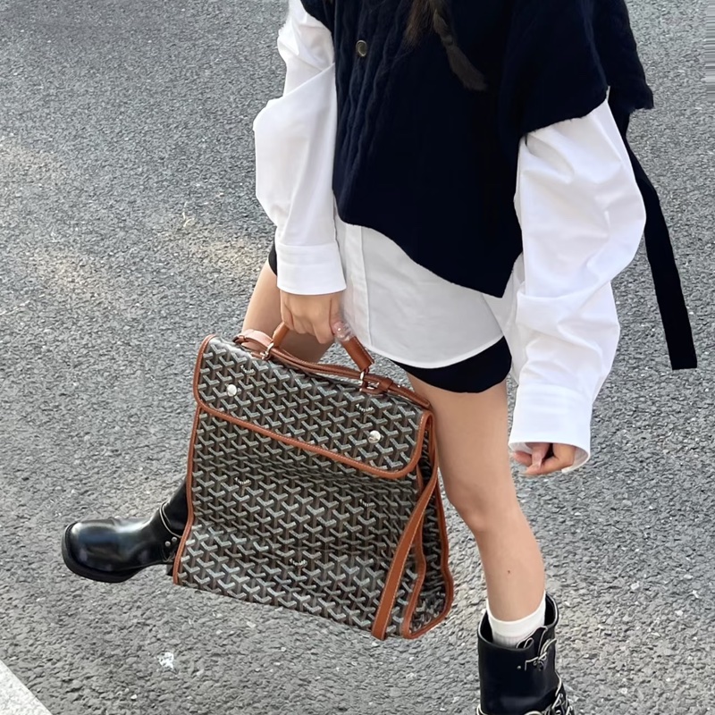 Goyard 戈雅棕色包Goyard戈雅Saint Leger折叠雙肩包🚴‍♂️全網都在找的-40