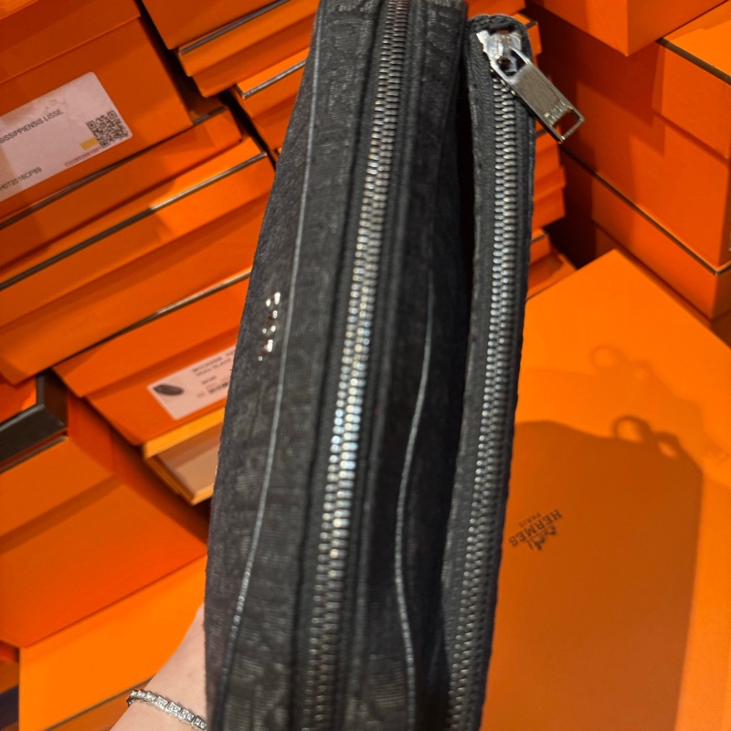 Dior男士郵差包 單肩包斜挎包 三合一 黑色 Oblique印花-3