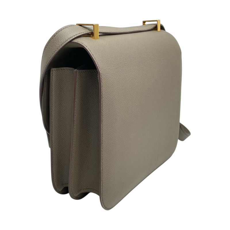 錫器灰 Epsom牛皮 Constance 24 肩背包 D刻 金扣【HERMES 愛馬仕】-1