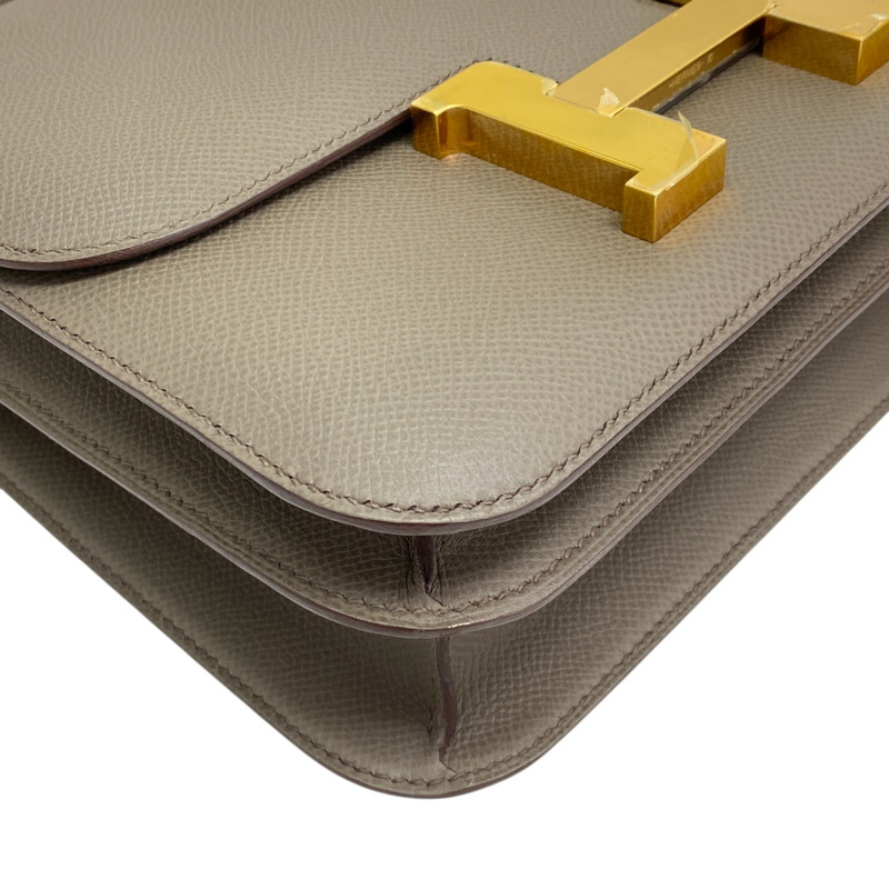 錫器灰 Epsom牛皮 Constance 24 肩背包 D刻 金扣【HERMES 愛馬仕】-10