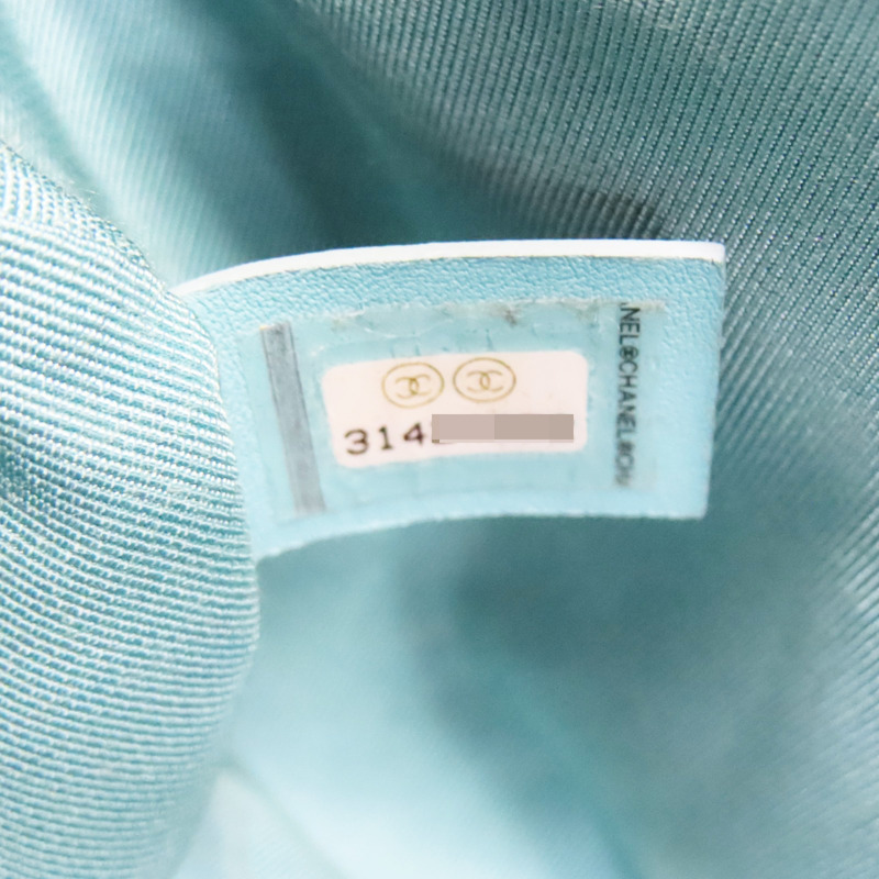 湖水藍色 單寧布 19 口蓋包 鍊帶肩背包【CHANEL 香奈兒】 AS1160-5