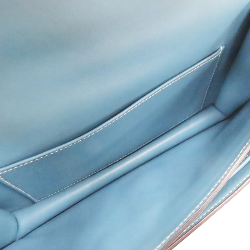 牛仔藍 Epsom牛皮 Constance Elan 25 肩背包 口N刻 銀釦【HERMES 愛馬仕】-2