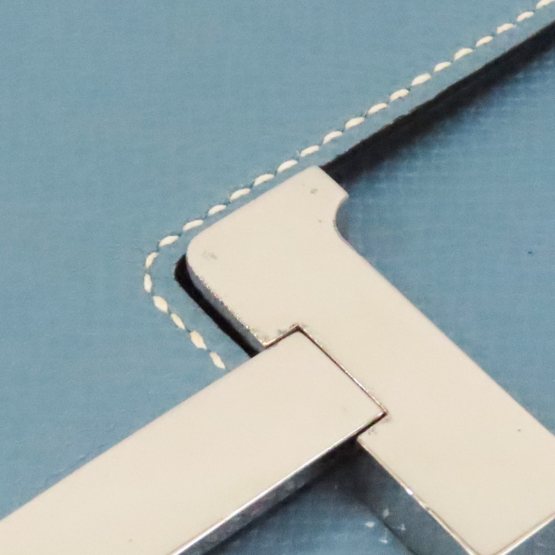 牛仔藍 Epsom牛皮 Constance Elan 25 肩背包 口N刻 銀釦【HERMES 愛馬仕】-9