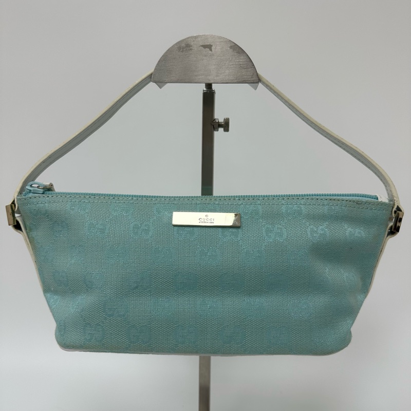 【赫蒂國際精品】Gucci 古馳 緹花帆布船型小包 vintage-2
