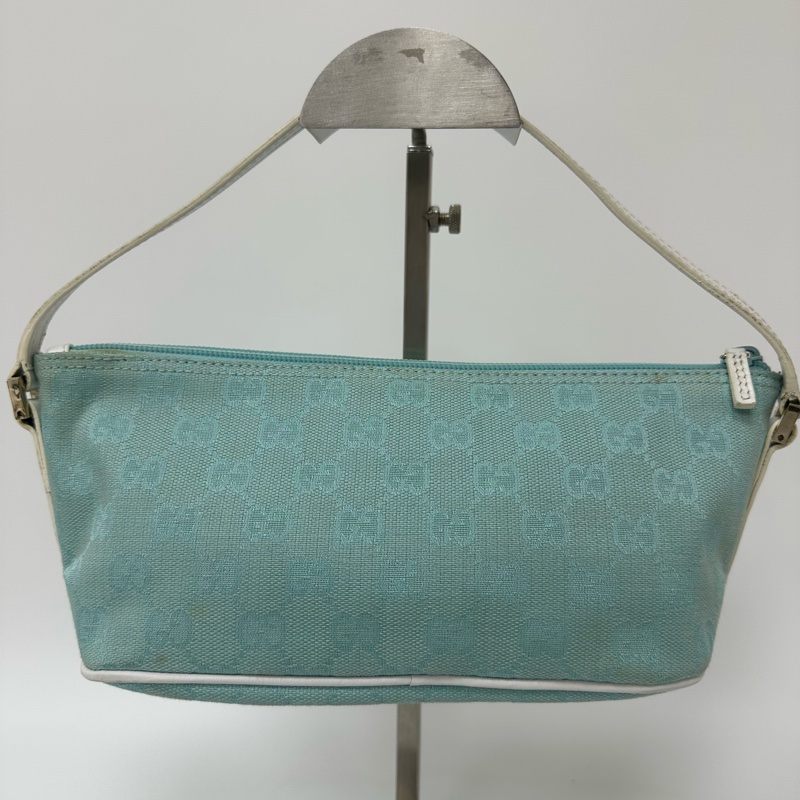 【赫蒂國際精品】Gucci 古馳 緹花帆布船型小包 vintage-3