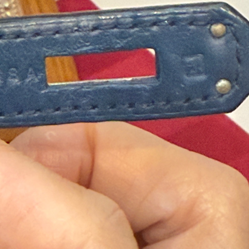 Hermes 🌈愛馬仕 Birkin 30 Togo 皮🌟藍色銀扣-15