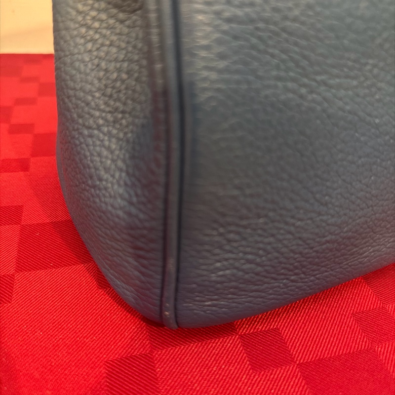 Hermes 🌈愛馬仕 Birkin 30 Togo 皮🌟藍色銀扣-20