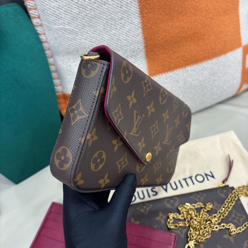 LV 老花三合一鏈條包-1